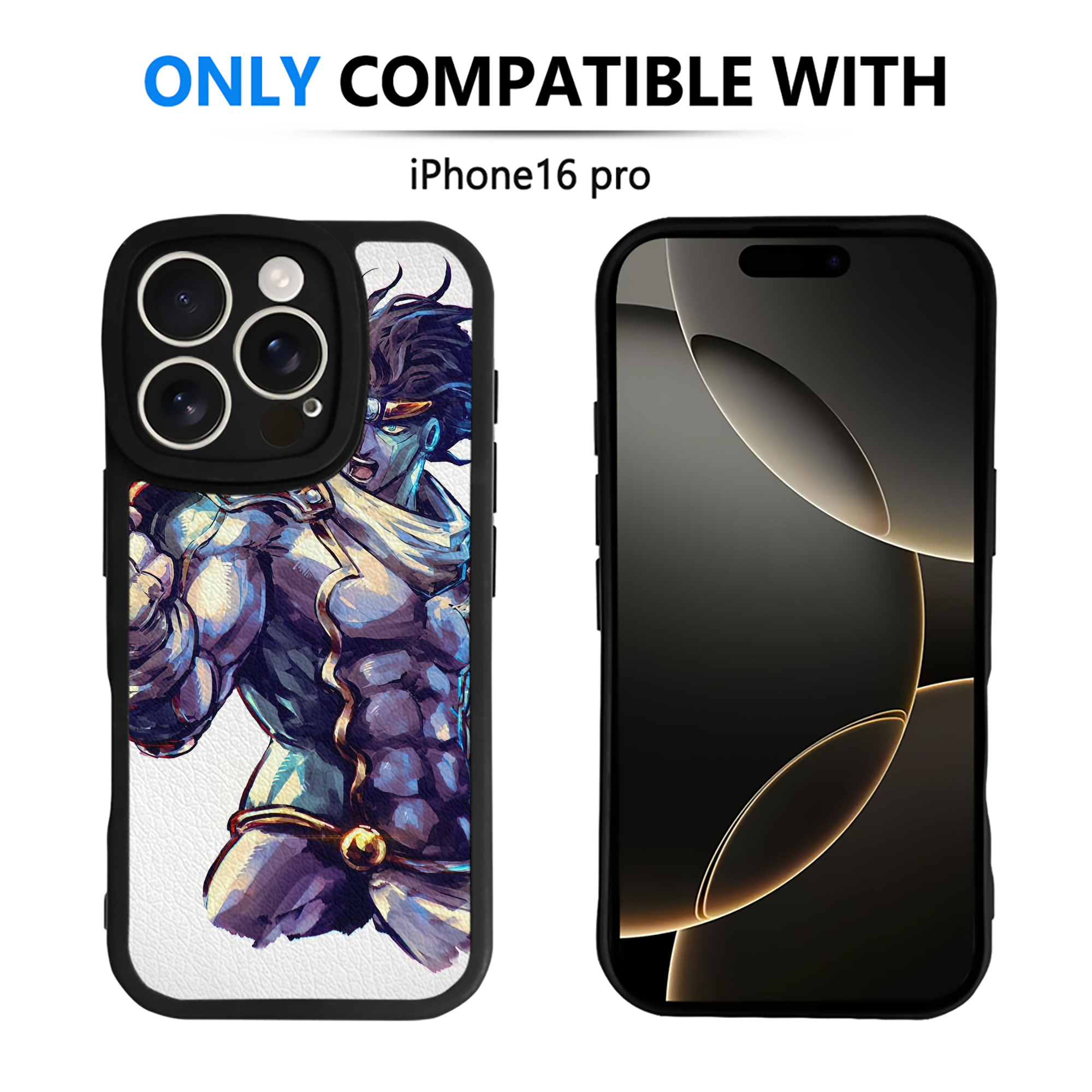 （画像用） ジョジョの奇妙な冒険 JoJo's Bizarre Adventure 【iPhone 16シリーズ対応】シリコンスマホケース（レザー調） 材質：シリコン